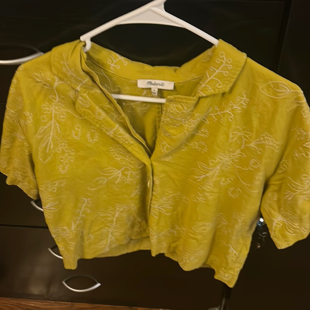 Cropped Button Down Shirt By Madewell